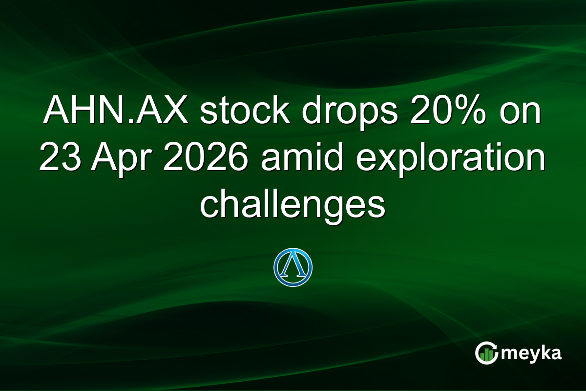 AHN.AX stock drops 20% on 23 Apr 2026 amid exploration challenges