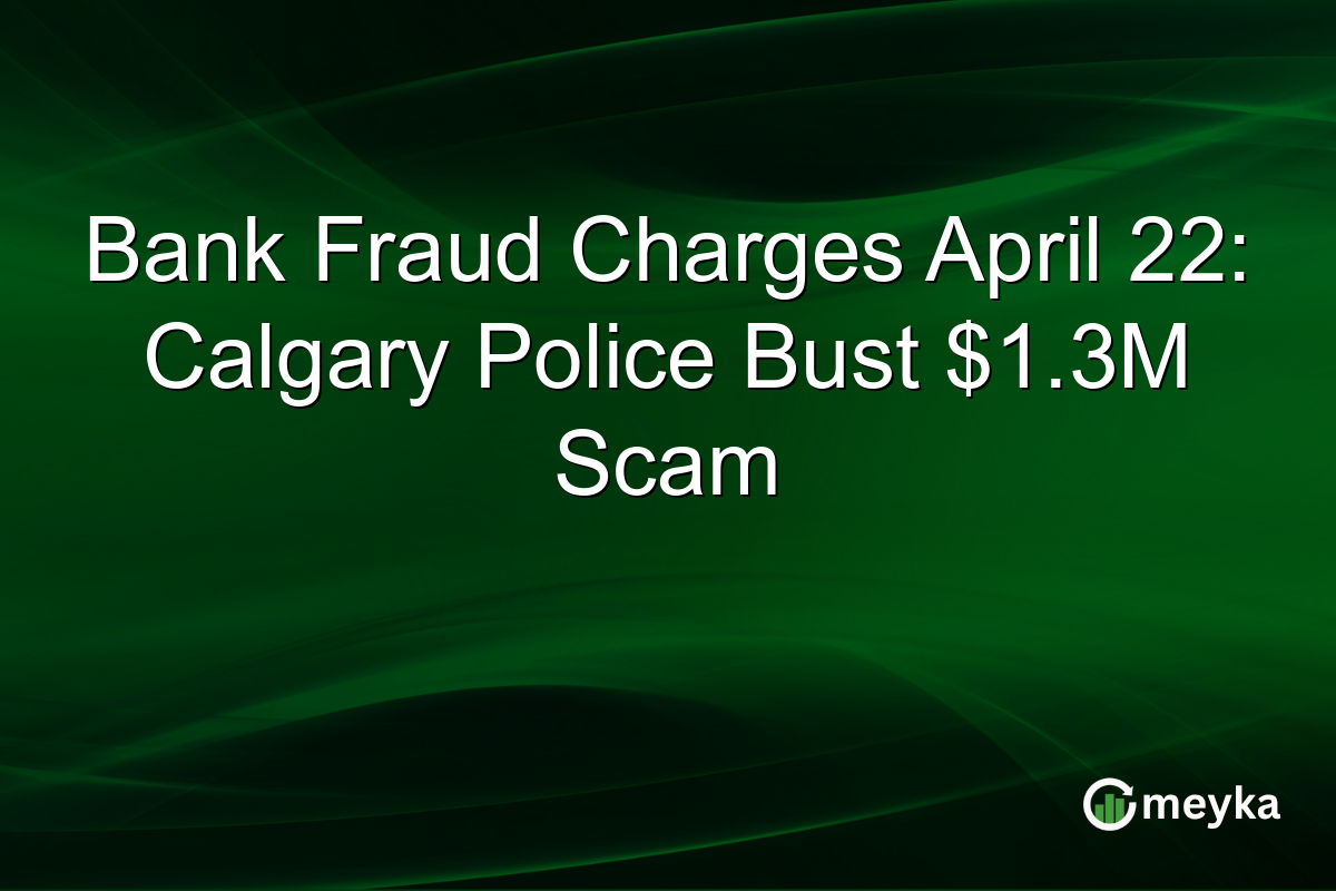 Bank Fraud Charges April 22: Calgary Police Bust $1.3M Scam