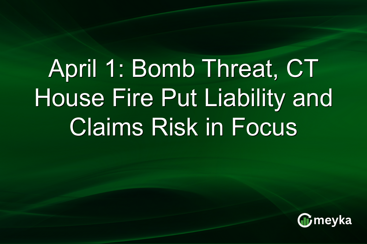 April 1: Bomb Threat, CT House Fire Put Liability and Claims Risk in Focus