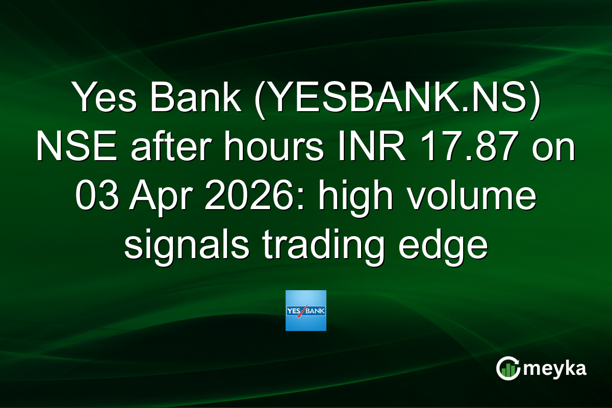 Yes Bank (YESBANK.NS) NSE after hours INR 17.87 on 03 Apr 2026: high volume signals trading edge