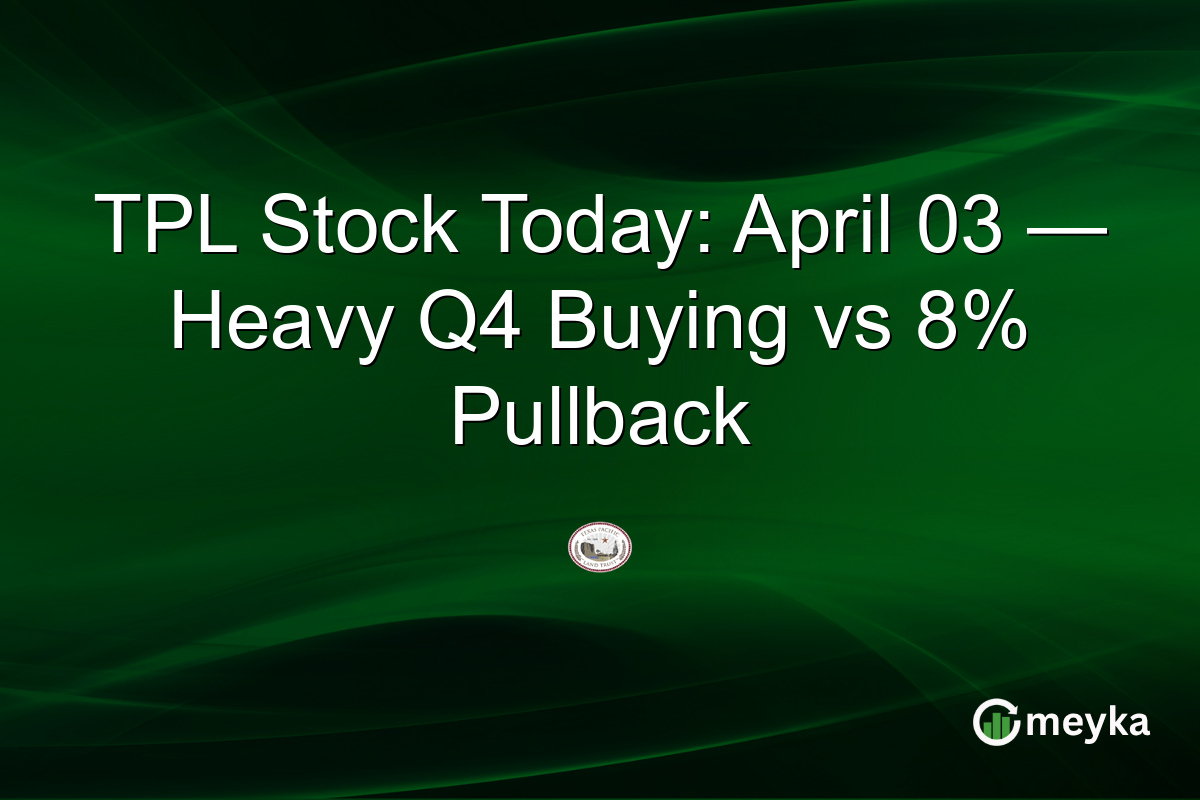TPL Stock Today: April 03 — Heavy Q4 Buying vs 8% Pullback