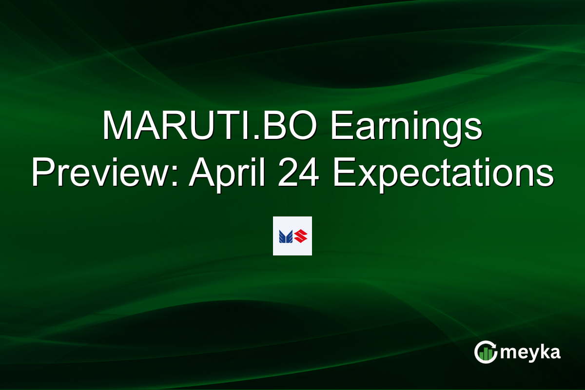 MARUTI.BO Earnings Preview: April 24 Expectations