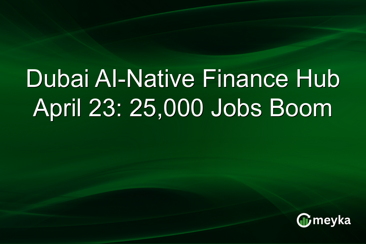 Dubai AI-Native Finance Hub April 23: 25,000 Jobs Boom
