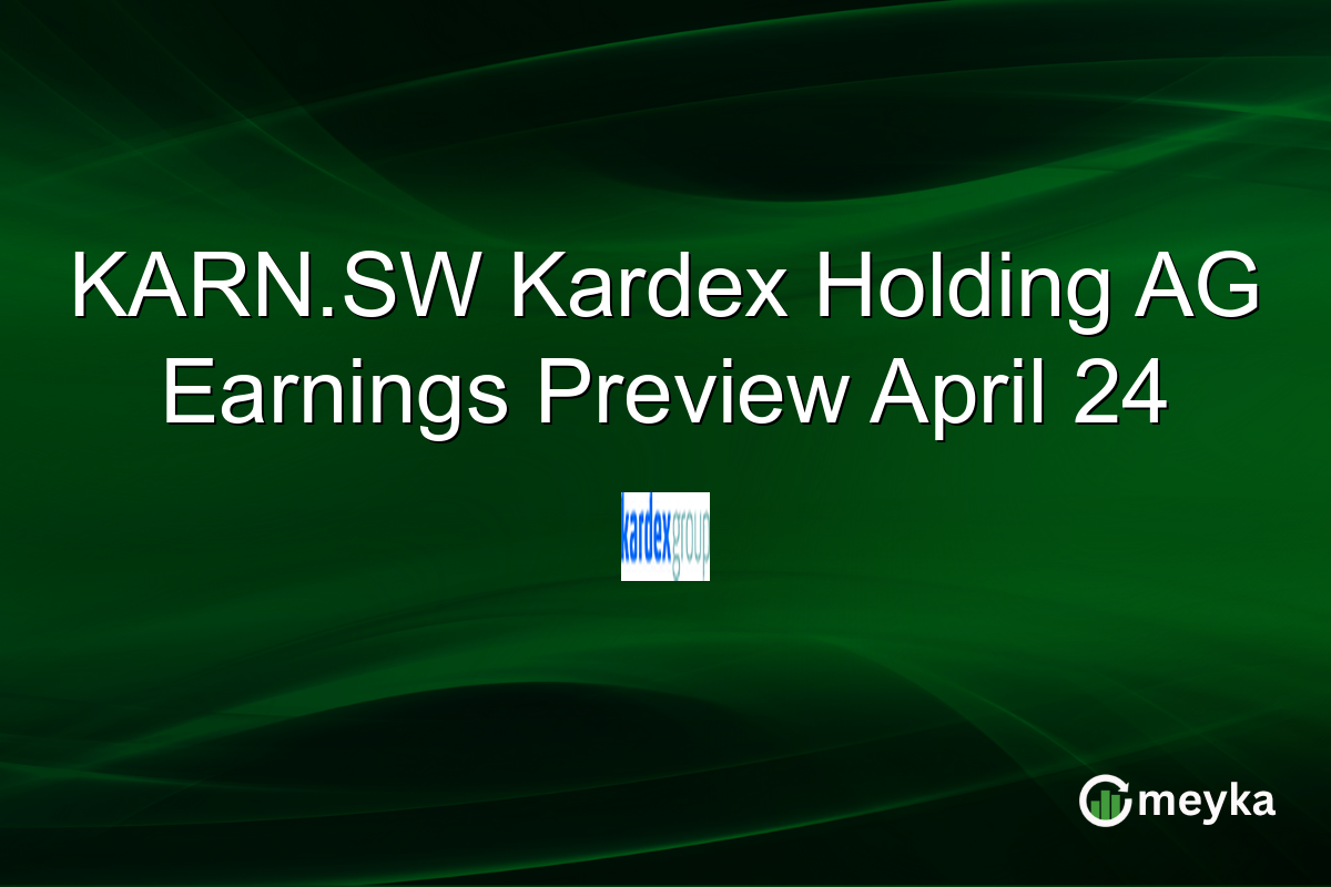 KARN.SW Kardex Holding AG Earnings Preview April 24