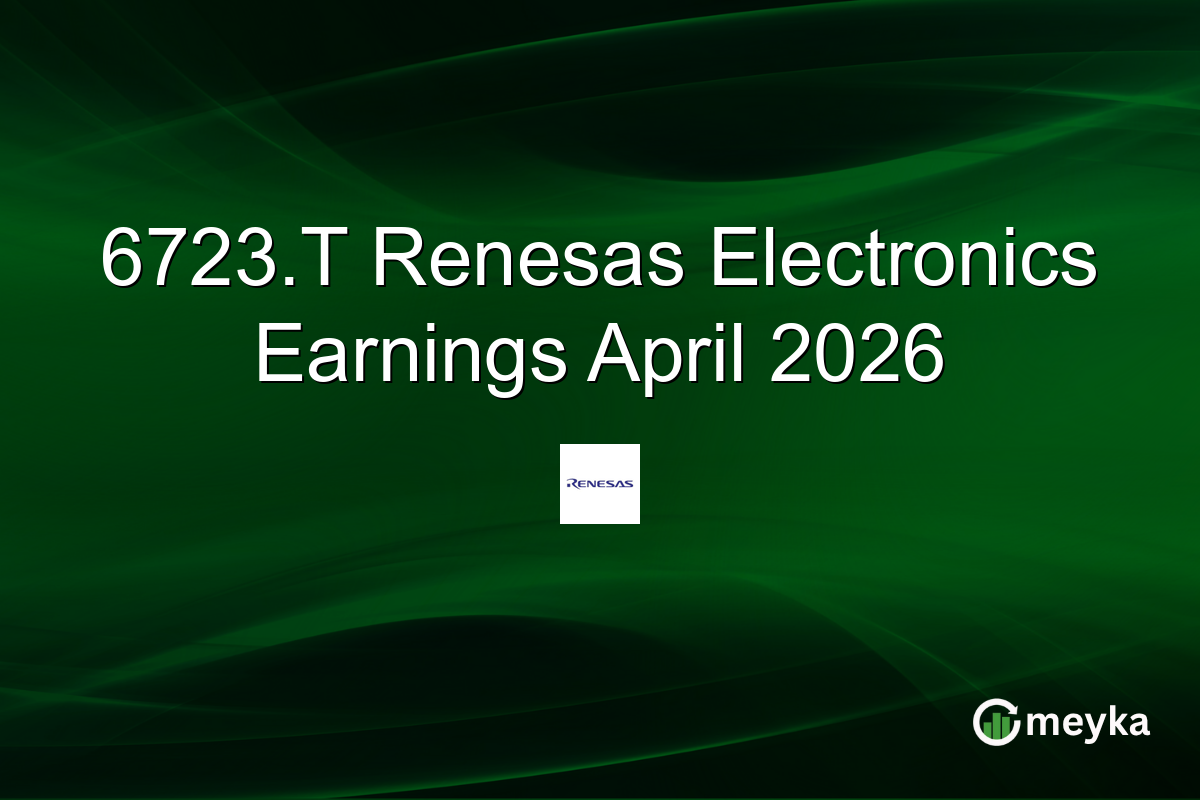 6723.T Renesas Electronics Earnings April 2026