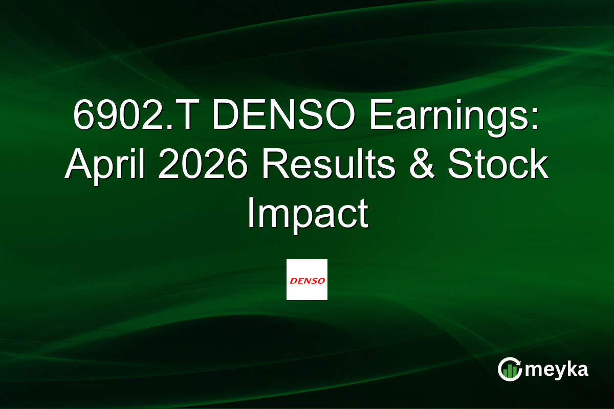 6902.T DENSO Earnings: April 2026 Results & Stock Impact