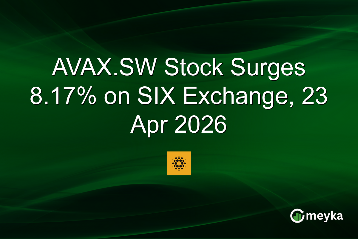 AVAX.SW Stock Surges 8.17% on SIX Exchange, 23 Apr 2026