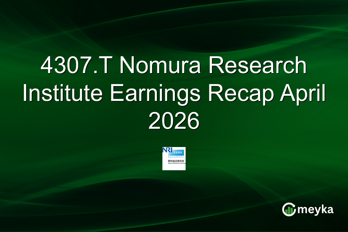 4307.T Nomura Research Institute Earnings Recap April 2026