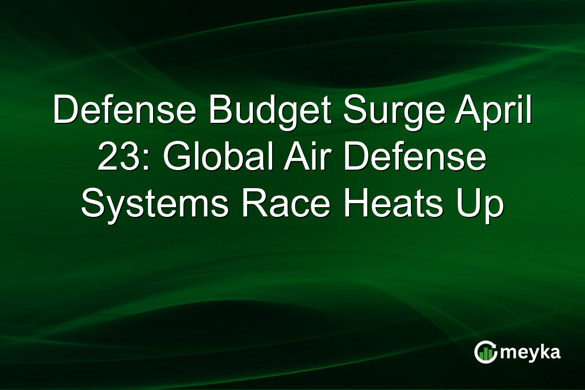 Defense Budget Surge April 23: Global Air Defense Systems Race Heats Up