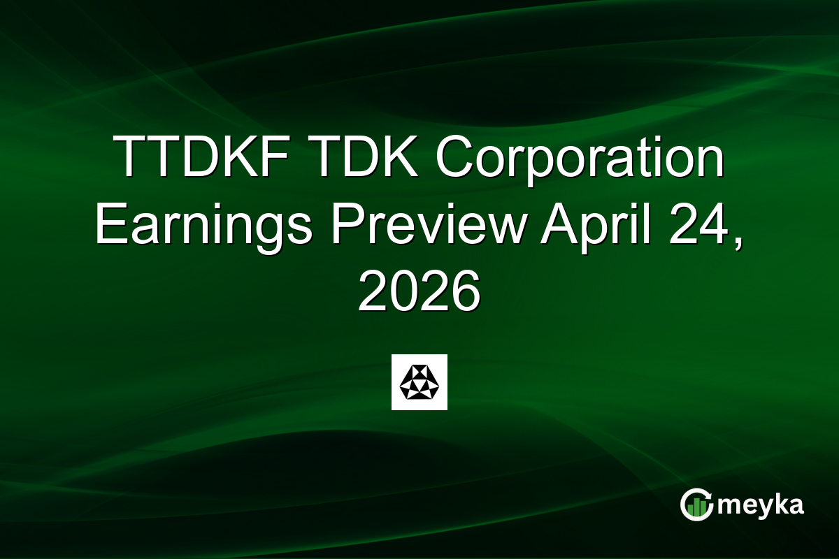 TTDKF TDK Corporation Earnings Preview April 24, 2026