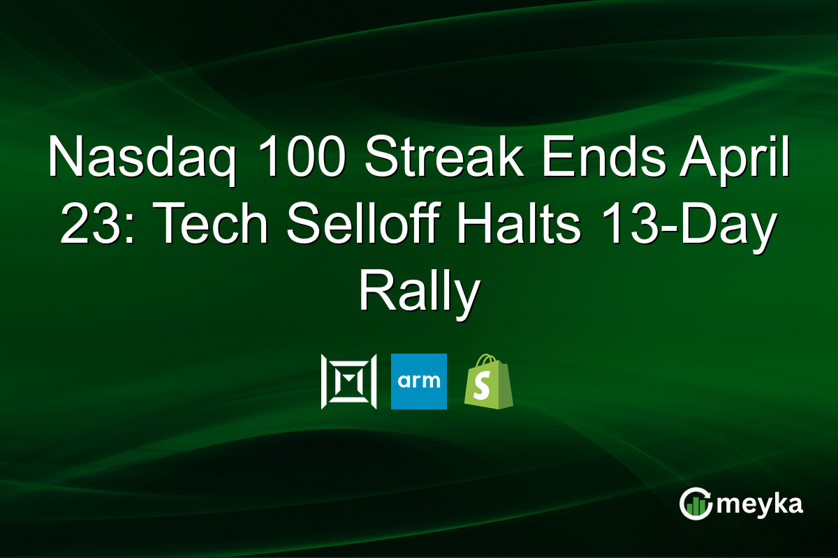 Nasdaq 100 Streak Ends April 23: Tech Selloff Halts 13-Day Rally