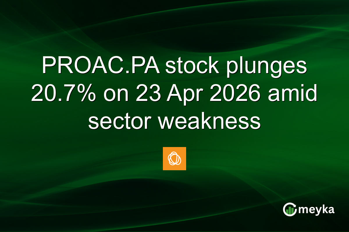 PROAC.PA stock plunges 20.7% on 23 Apr 2026 amid sector weakness
