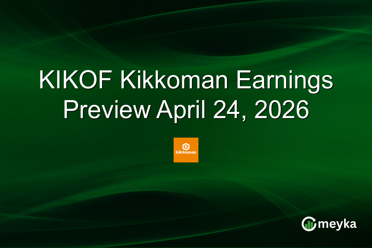KIKOF Kikkoman Earnings Preview April 24, 2026