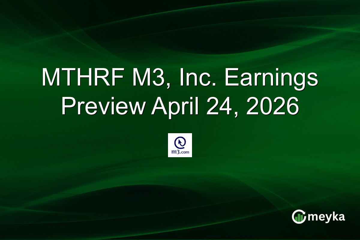 MTHRF M3, Inc. Earnings Preview April 24, 2026