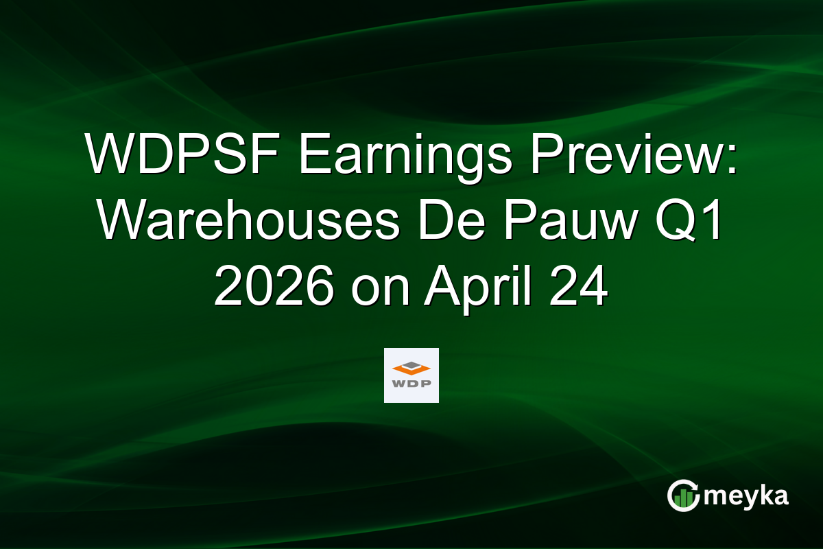 WDPSF Earnings Preview: Warehouses De Pauw Q1 2026 on April 24