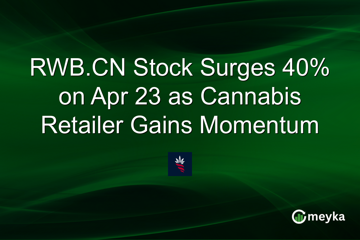RWB.CN Stock Surges 40% on Apr 23 as Cannabis Retailer Gains Momentum