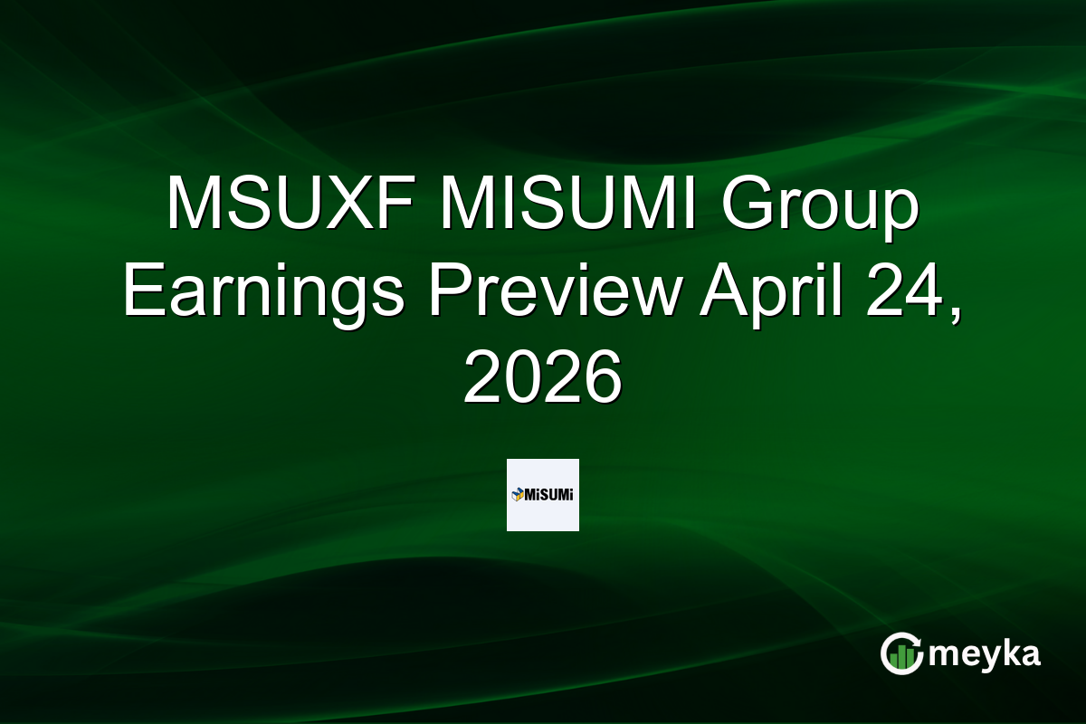 MSUXF MISUMI Group Earnings Preview April 24, 2026