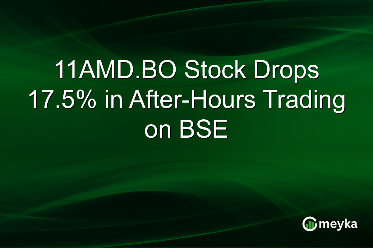 11AMD.BO Stock Drops 17.5% in After-Hours Trading on BSE