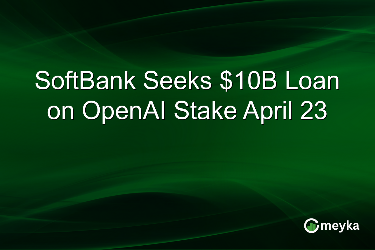 SoftBank Seeks $10B Loan on OpenAI Stake April 23