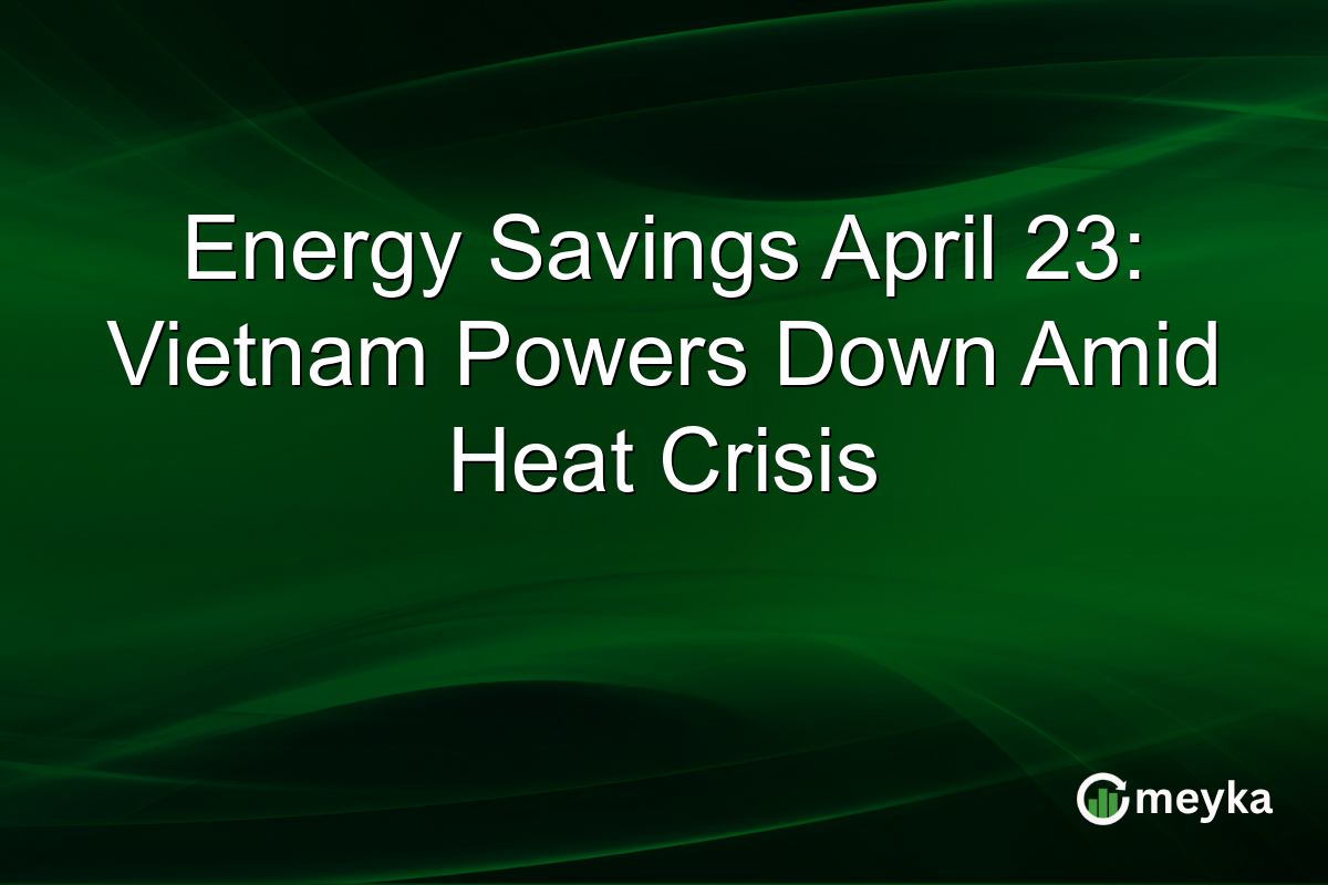 Energy Savings April 23: Vietnam Powers Down Amid Heat Crisis