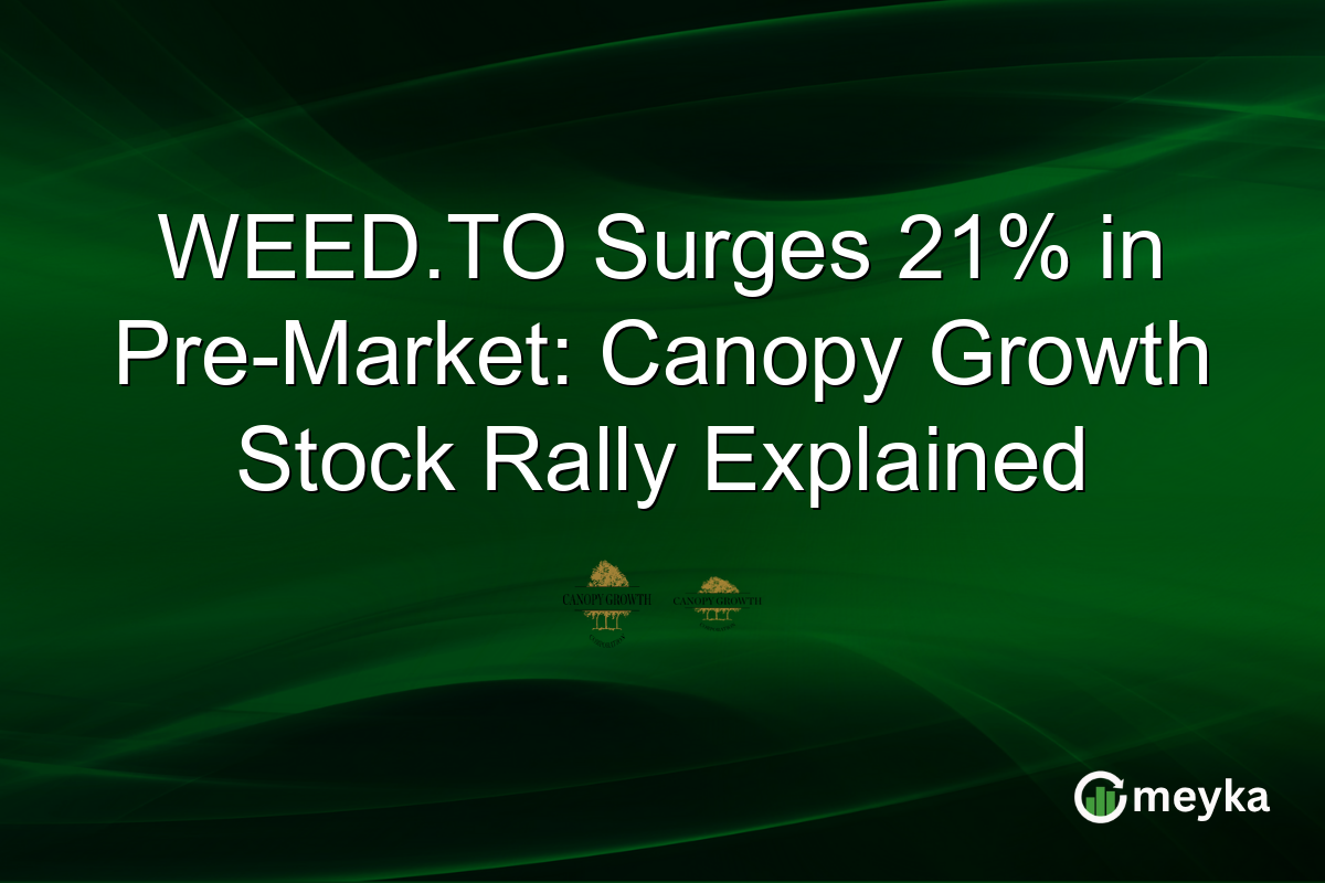 WEED.TO Surges 21% in Pre-Market: Canopy Growth Stock Rally Explained