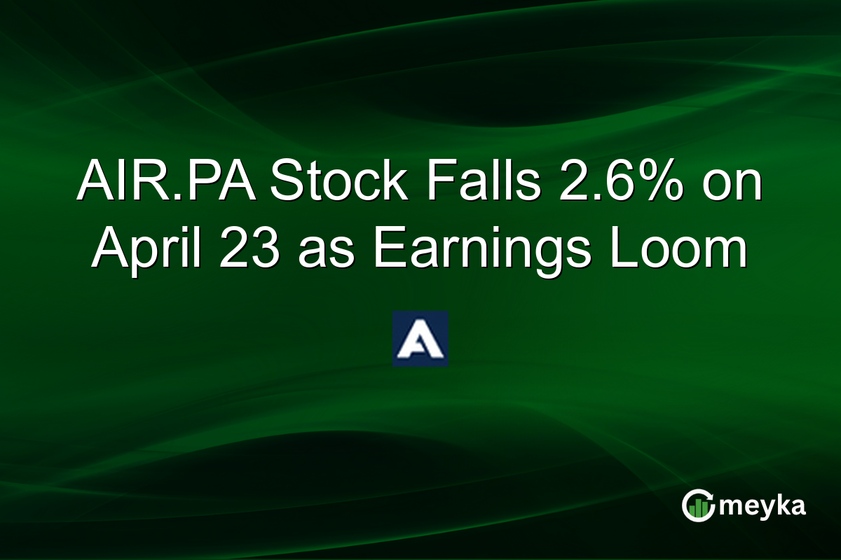 AIR.PA Stock Falls 2.6% on April 23 as Earnings Loom
