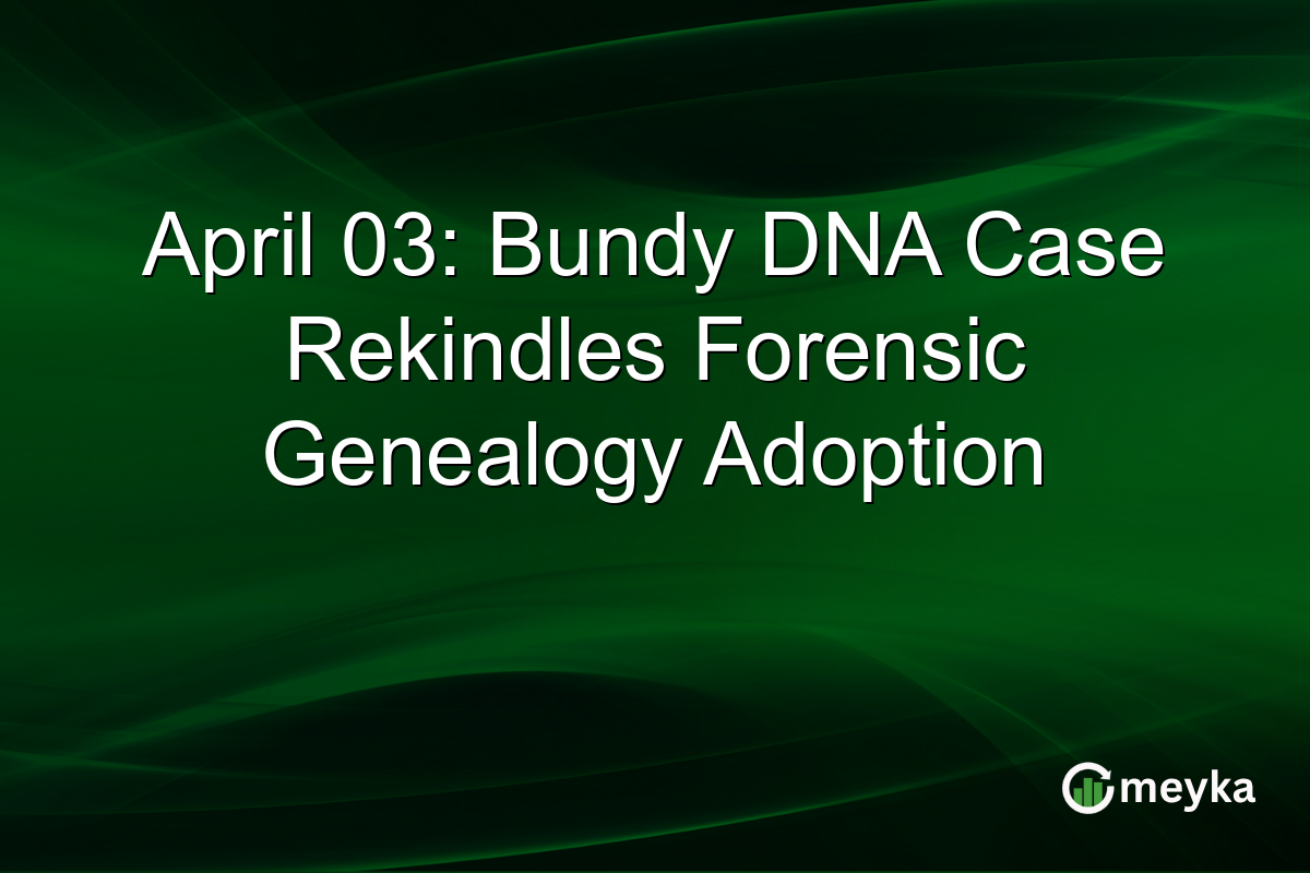 April 03: Bundy DNA Case Rekindles Forensic Genealogy Adoption