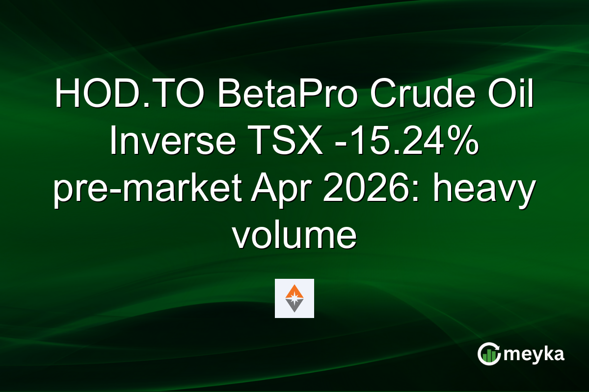 HOD.TO BetaPro Crude Oil Inverse TSX -15.24% pre-market Apr 2026: heavy volume