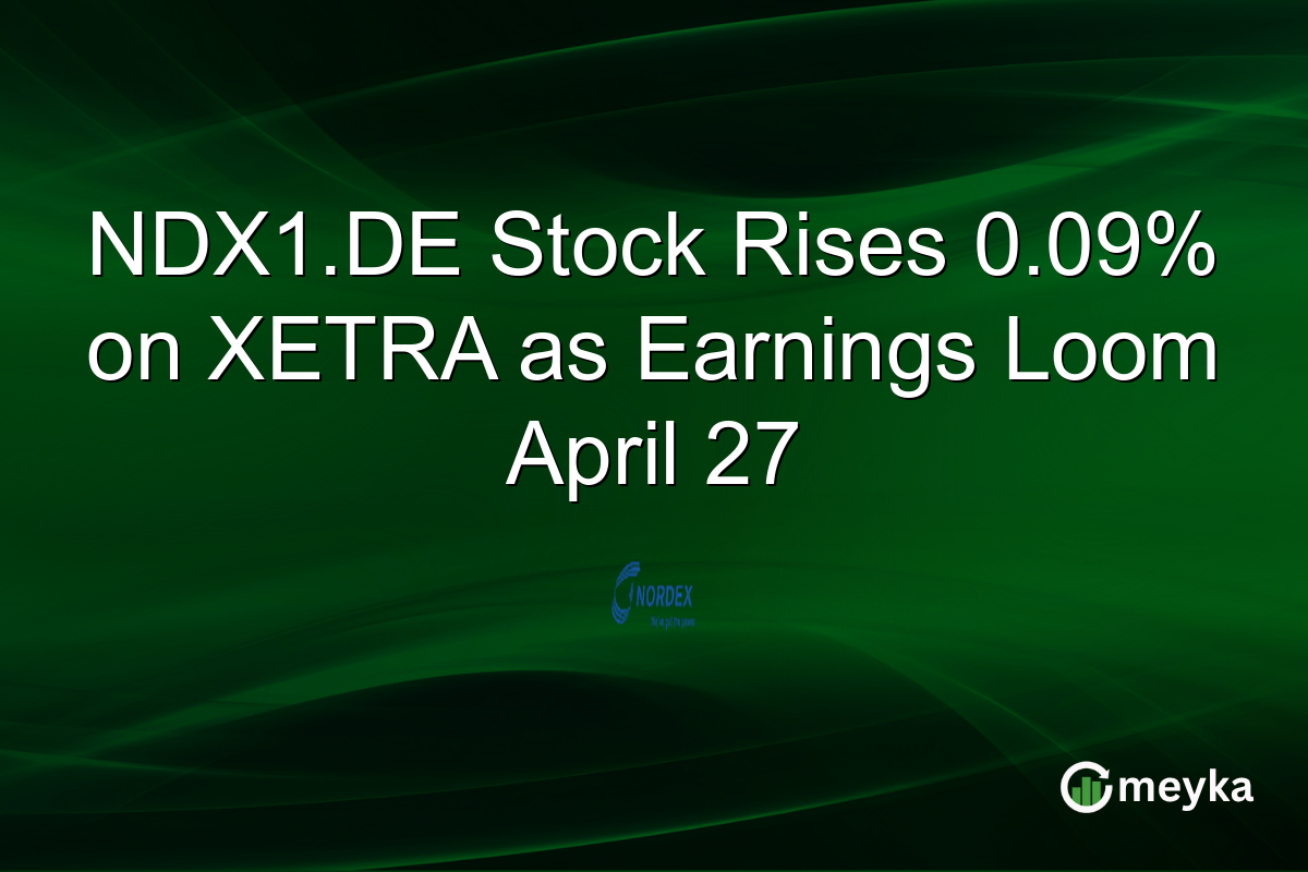 NDX1.DE Stock Rises 0.09% on XETRA as Earnings Loom April 27
