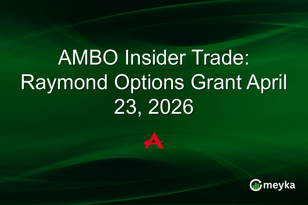 AMBO Insider Trade: Raymond Options Grant April 23, 2026