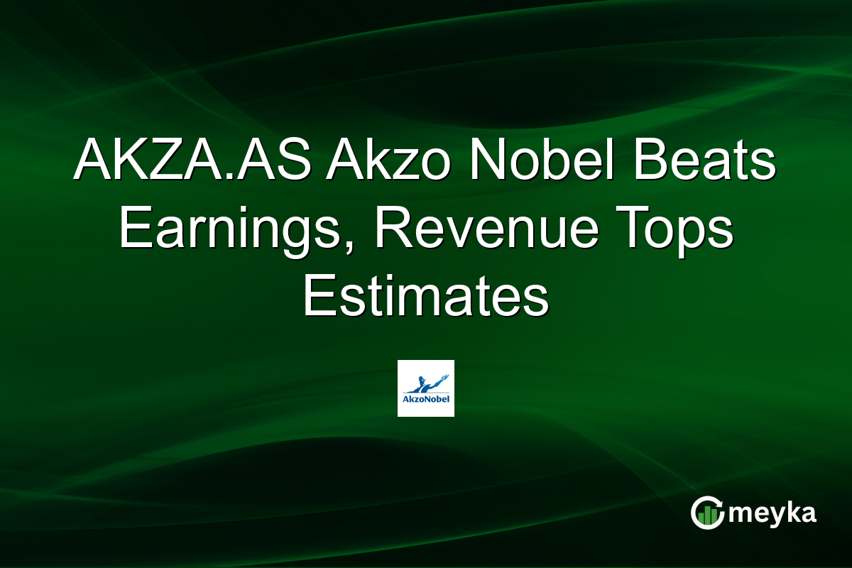 AKZA.AS Akzo Nobel Beats Earnings, Revenue Tops Estimates