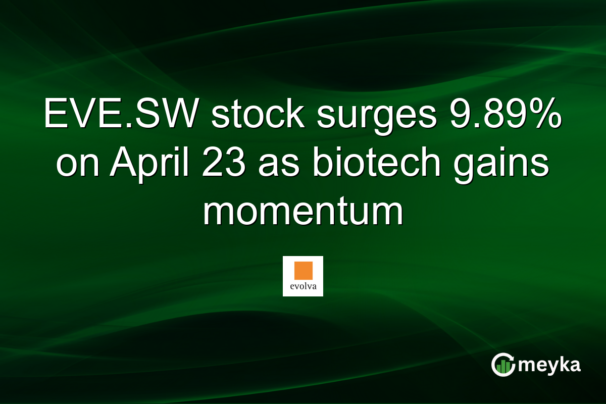 EVE.SW stock surges 9.89% on April 23 as biotech gains momentum