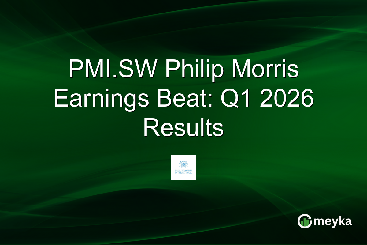 PMI.SW Philip Morris Earnings Beat: Q1 2026 Results