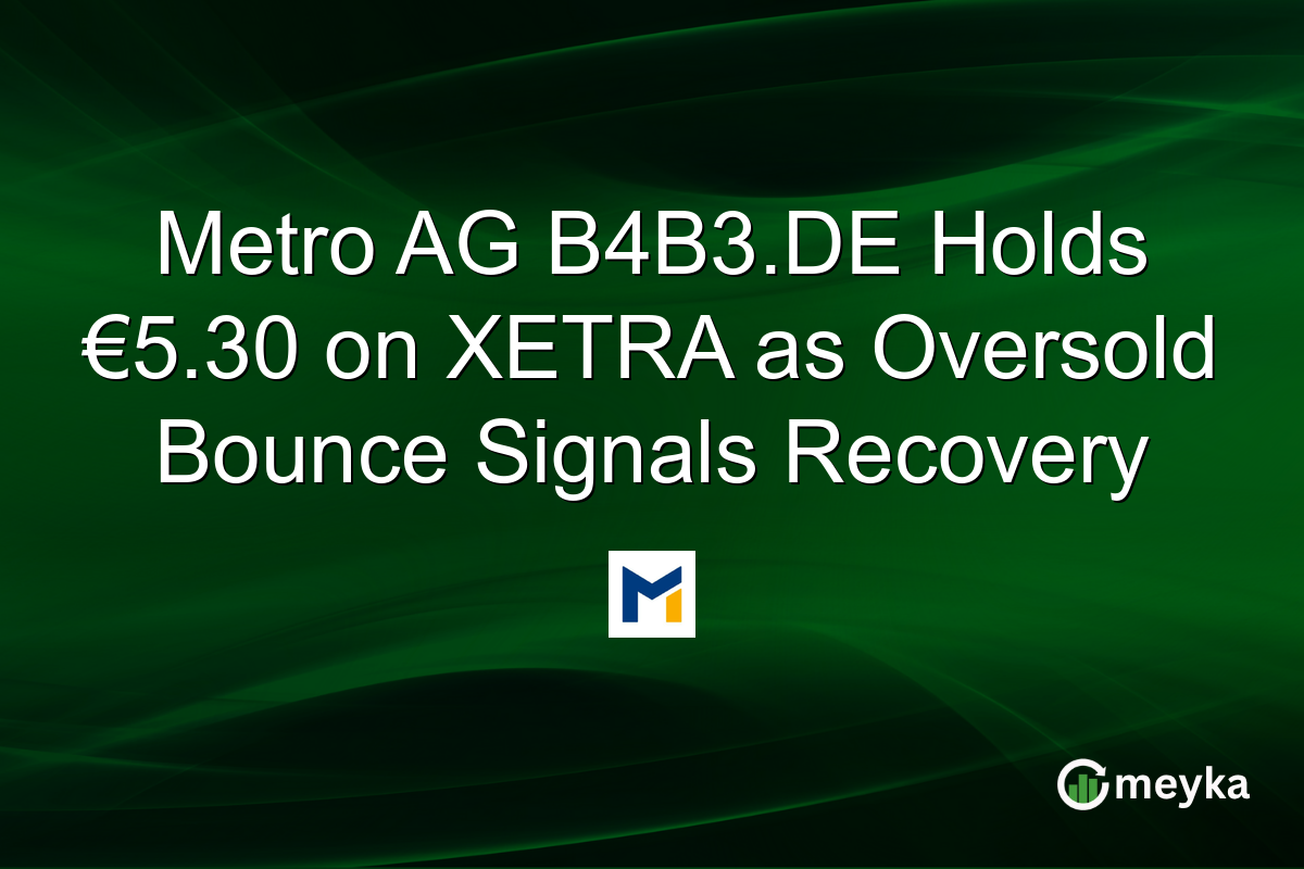 Metro AG B4B3.DE Holds €5.30 on XETRA as Oversold Bounce Signals Recovery