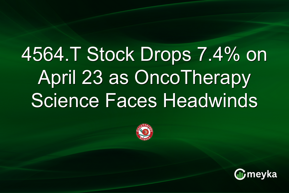 4564.T Stock Drops 7.4% on April 23 as OncoTherapy Science Faces Headwinds