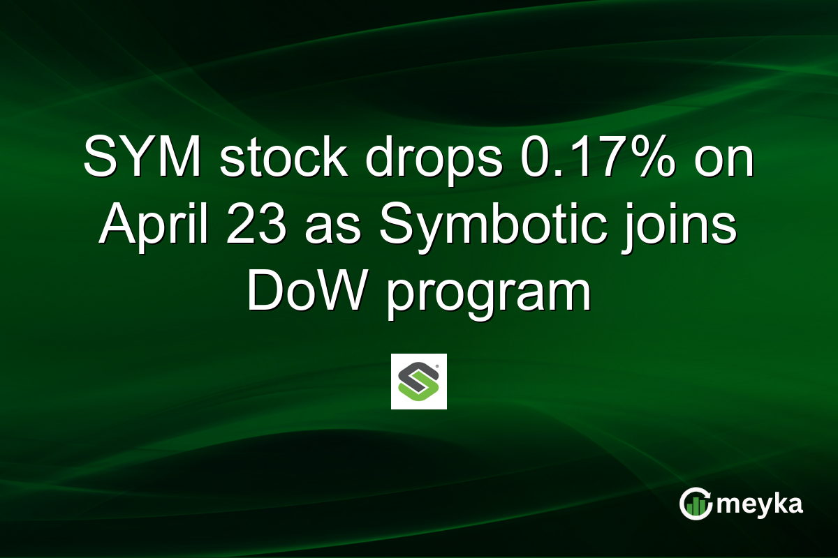 SYM stock drops 0.17% on April 23 as Symbotic joins DoW program
