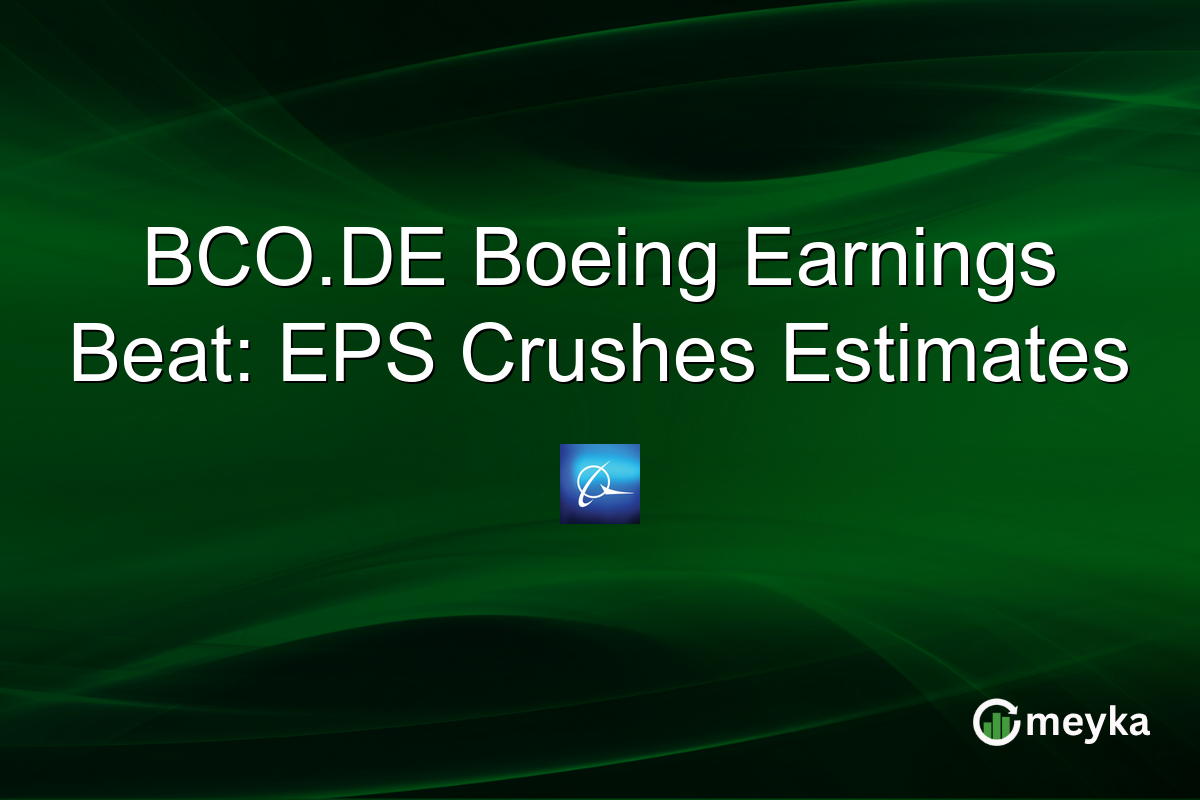 BCO.DE Boeing Earnings Beat: EPS Crushes Estimates
