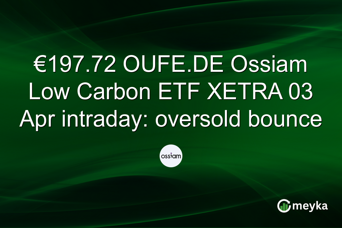 €197.72 OUFE.DE Ossiam Low Carbon ETF XETRA 03 Apr intraday: oversold bounce