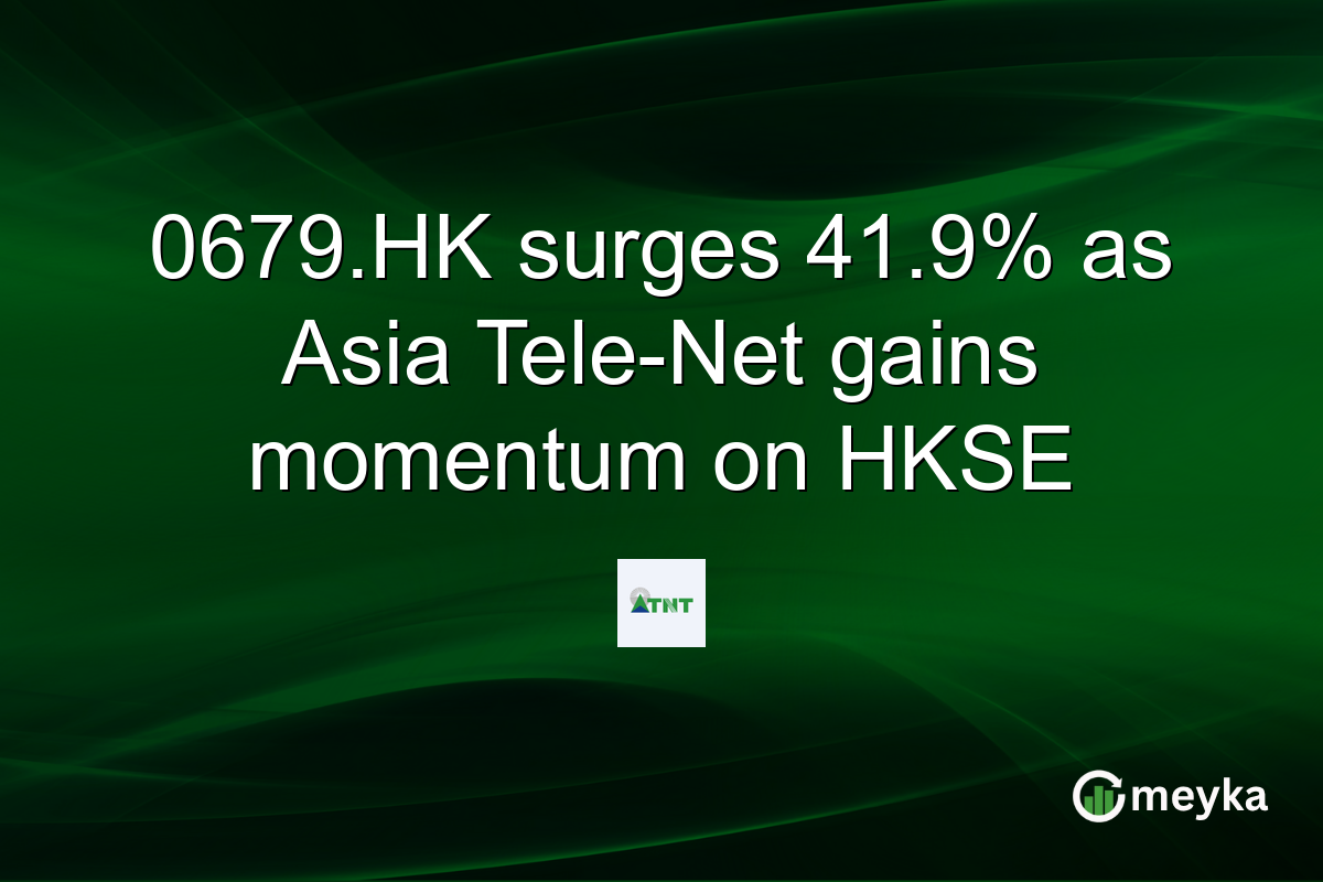 0679.HK surges 41.9% as Asia Tele-Net gains momentum on HKSE