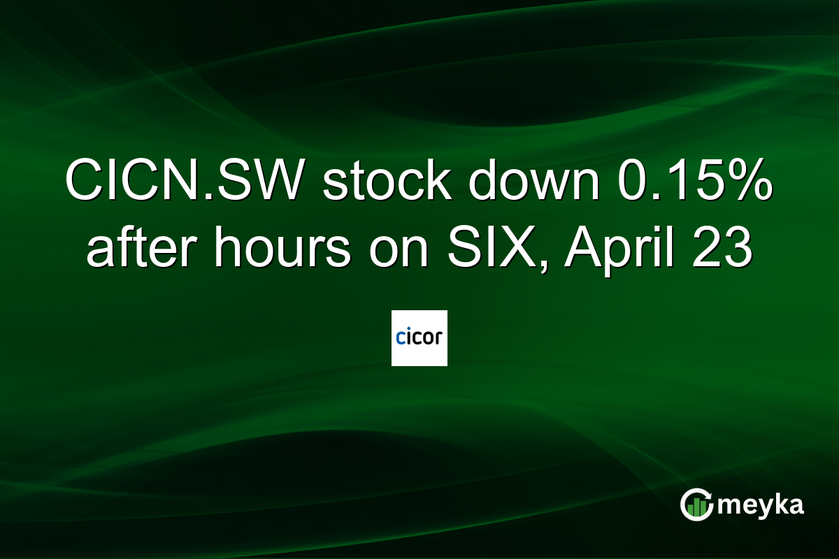 CICN.SW stock down 0.15% after hours on SIX, April 23