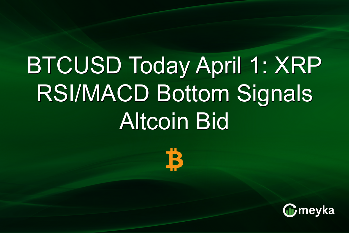 BTCUSD Today April 1: XRP RSI/MACD Bottom Signals Altcoin Bid