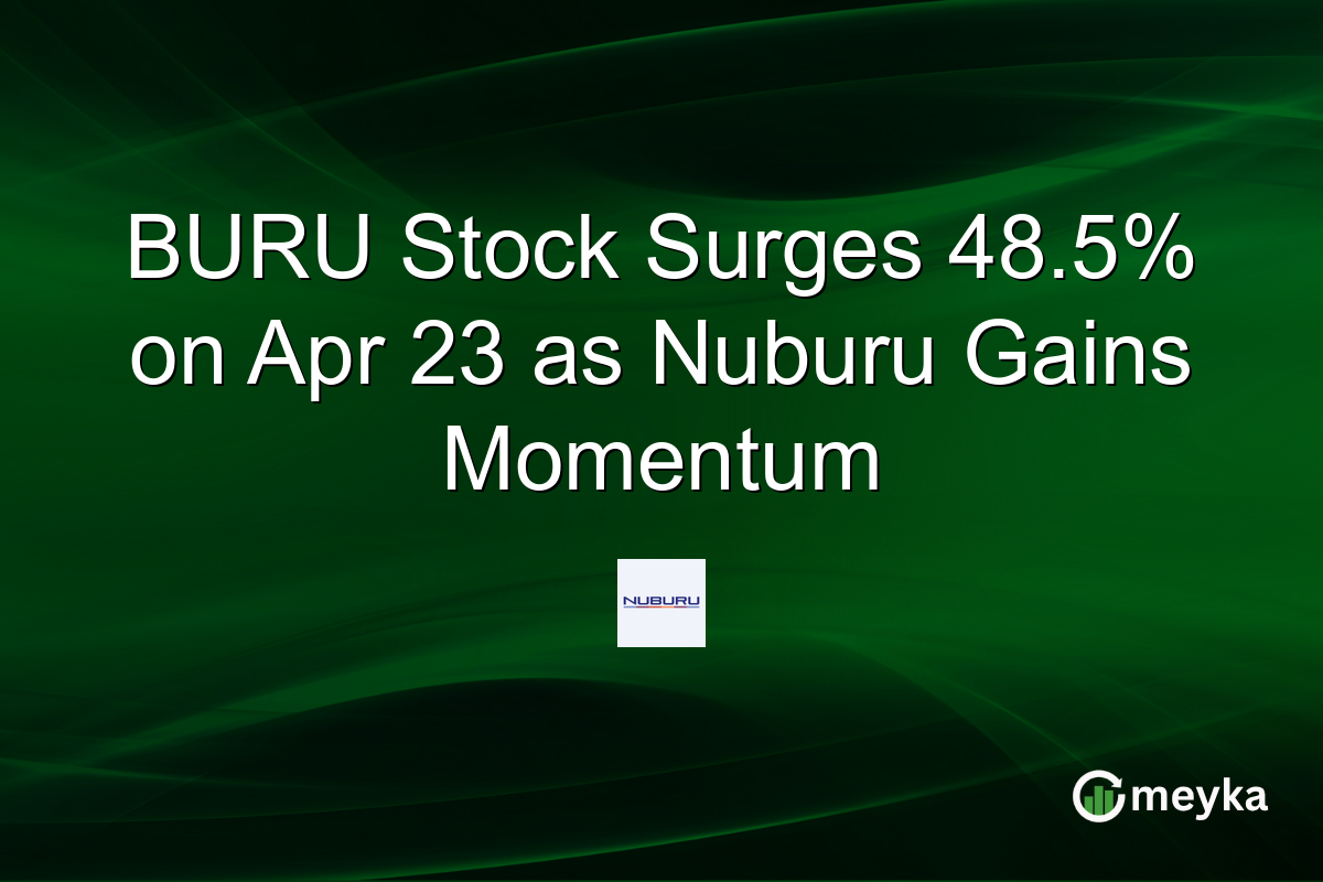 BURU Stock Surges 48.5% on Apr 23 as Nuburu Gains Momentum