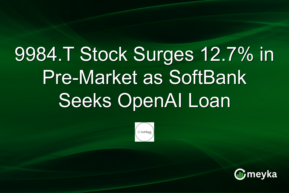 9984.T Stock Surges 12.7% in Pre-Market as SoftBank Seeks OpenAI Loan