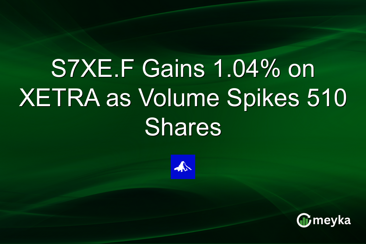 S7XE.F Gains 1.04% on XETRA as Volume Spikes 510 Shares