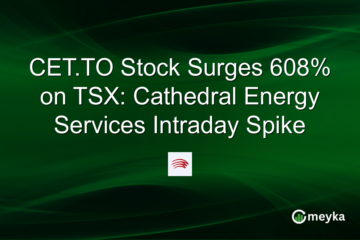 CET.TO Stock Surges 608% on TSX: Cathedral Energy Services Intraday Spike