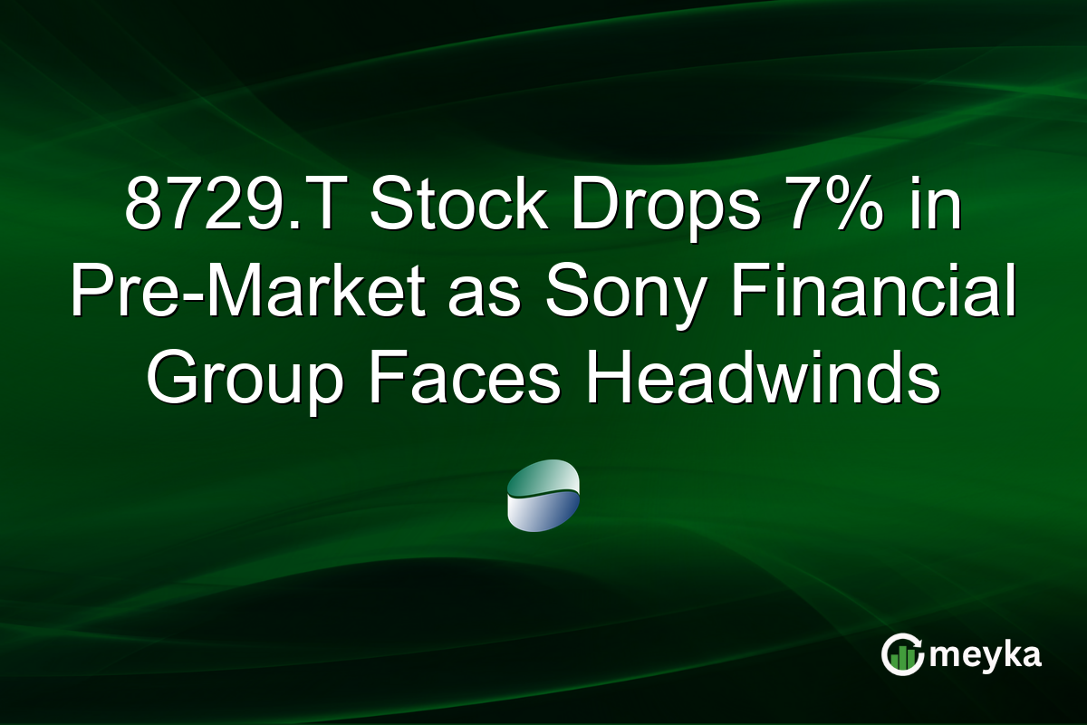 8729.T Stock Drops 7% in Pre-Market as Sony Financial Group Faces Headwinds