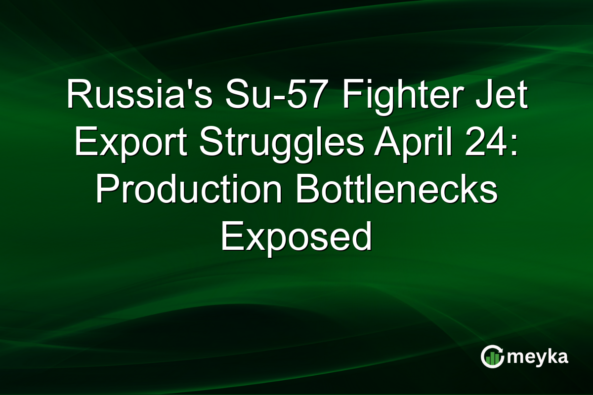 Russia’s Su-57 Fighter Jet Export Struggles April 24: Production Bottlenecks Exposed