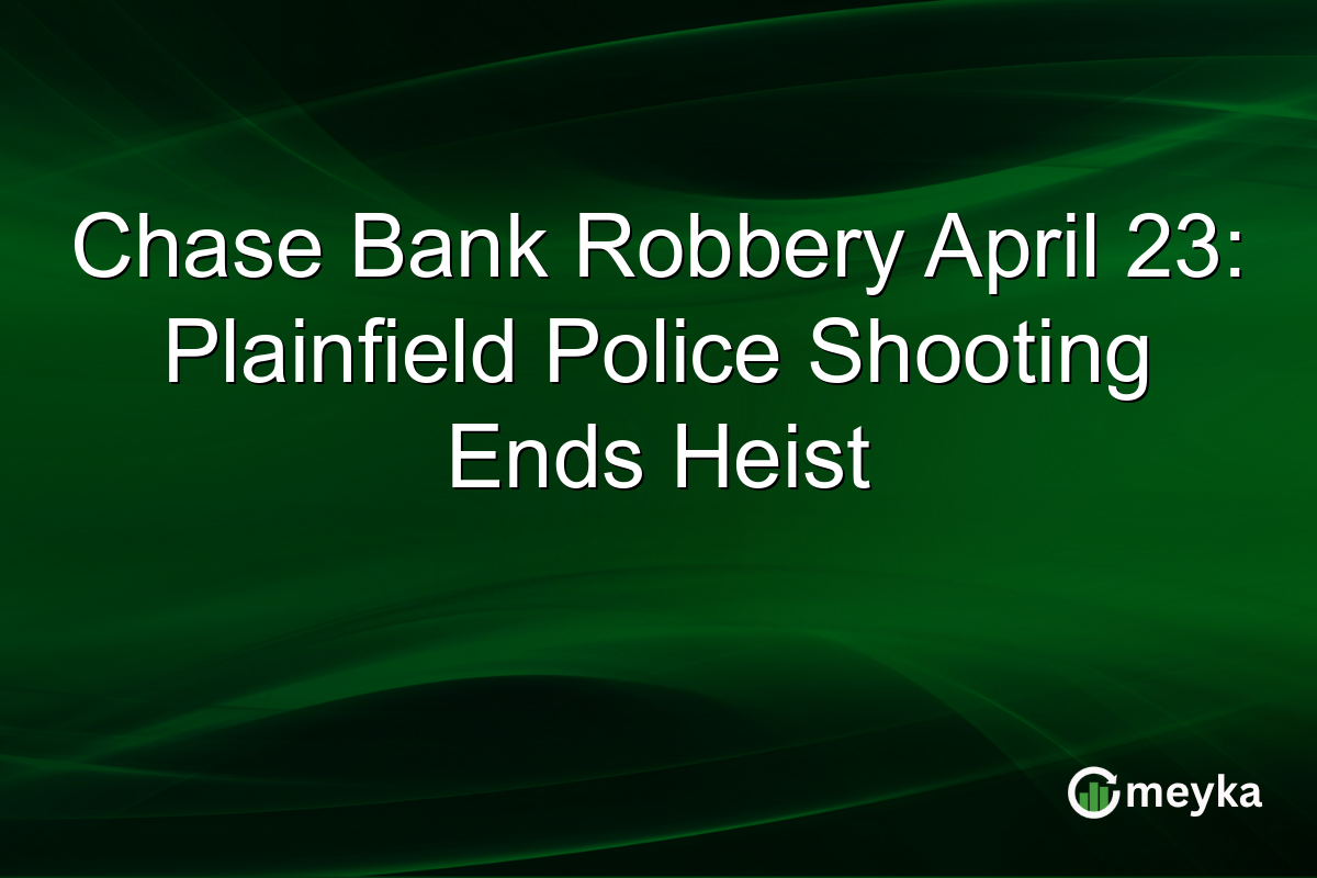 Chase Bank Robbery April 23: Plainfield Police Shooting Ends Heist