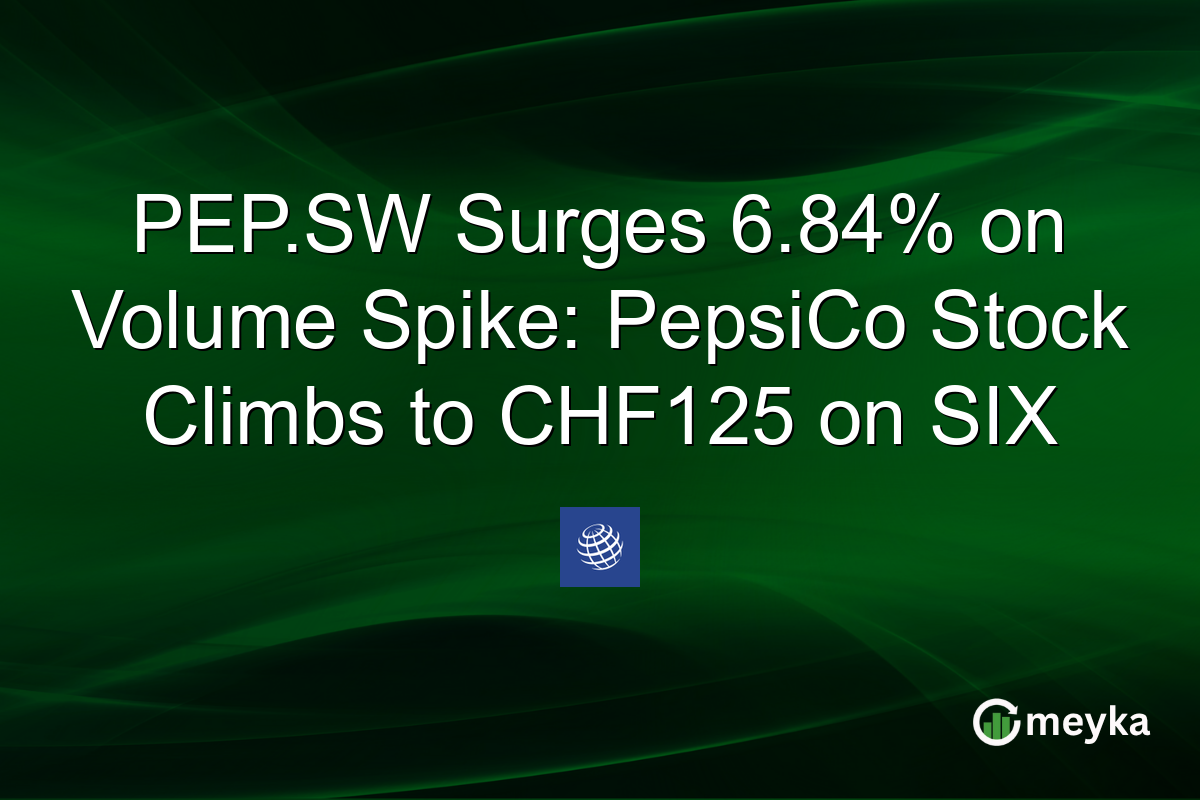 PEP.SW Surges 6.84% on Volume Spike: PepsiCo Stock Climbs to CHF125 on SIX