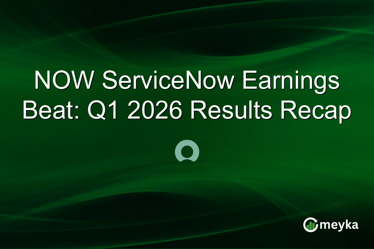 NOW ServiceNow Earnings Beat: Q1 2026 Results Recap